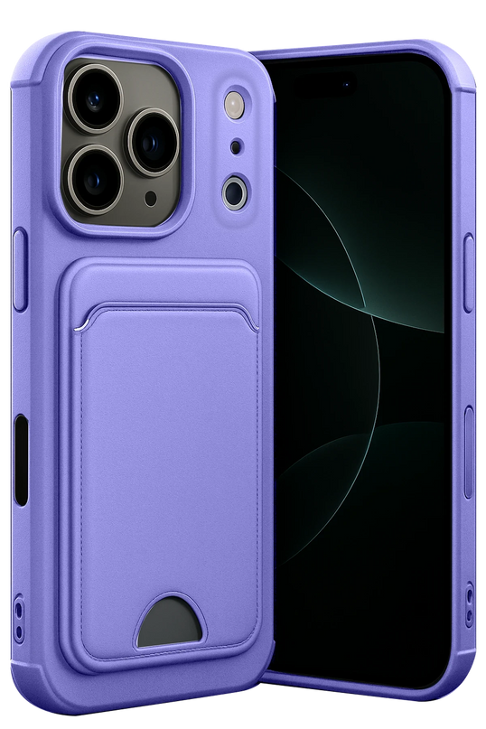 iPhone 17 Pro Max Kelvin Kartvizitli Silikon Kılıf - Lila