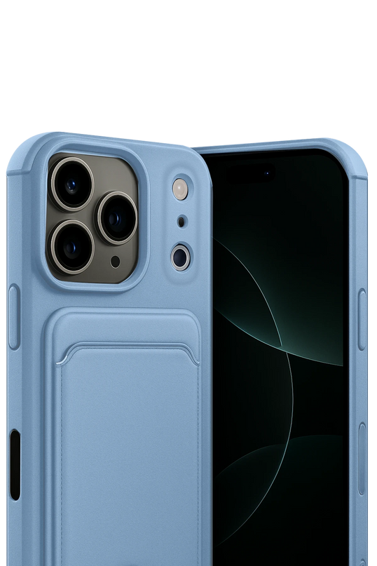 iPhone 17 Pro Max Kelvin Kartvizitli Silikon Kılıf - Mavi 2