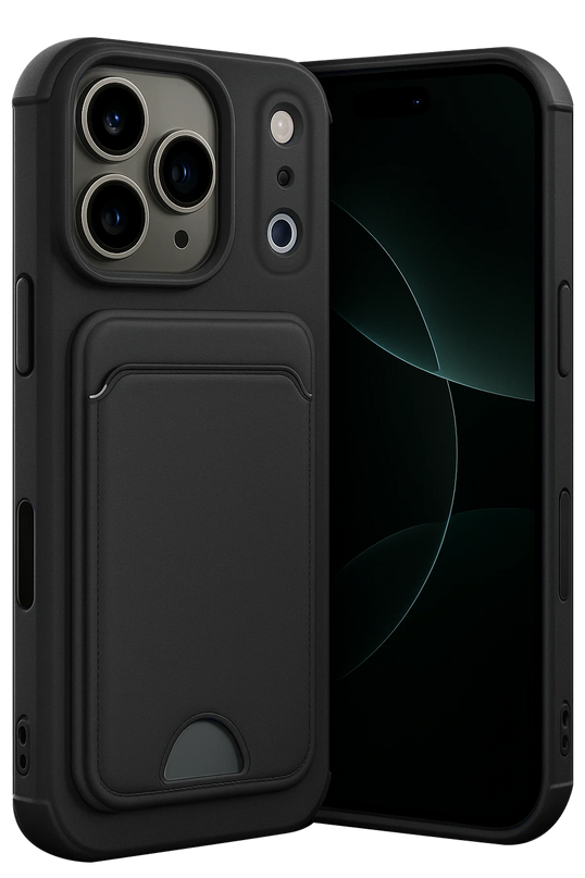 iPhone 17 Pro Max Kelvin Kartvizitli Silikon Kılıf - Siyah