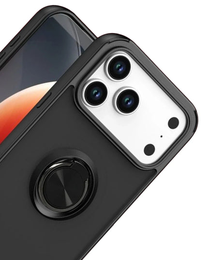 iPhone 17 Pro Max Montreal Yüzüklü Silikon Kapak Kılıf - Siyah 2
