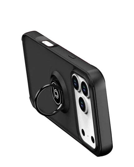 iPhone 17 Pro Max Montreal Yüzüklü Silikon Kapak Kılıf - Siyah 3