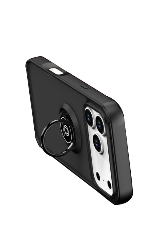 iPhone 17 Pro Max Montreal Yüzüklü Silikon Kapak Kılıf - Siyah 3