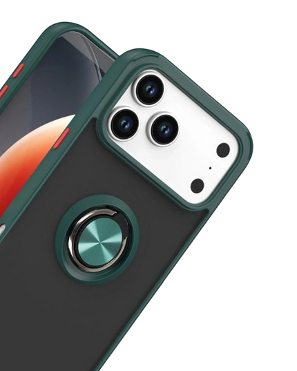 iPhone 17 Pro Max Montreal Yüzüklü Silikon Kapak Kılıf - Yeşil 2