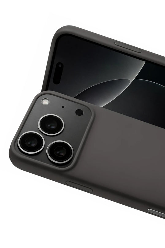 iPhone 17 Pro Max Nano içi Kadife Silikon Kılıf - Gri 2