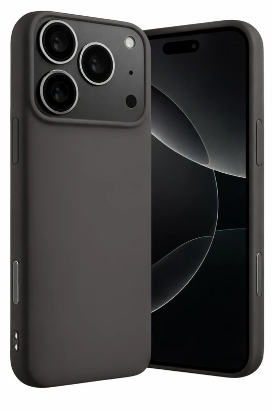 iPhone 17 Pro Max Nano içi Kadife Silikon Kılıf - Gri