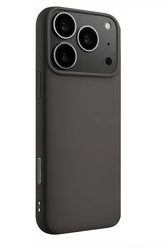 iPhone 17 Pro Max Nano içi Kadife Silikon Kılıf - Gri 3