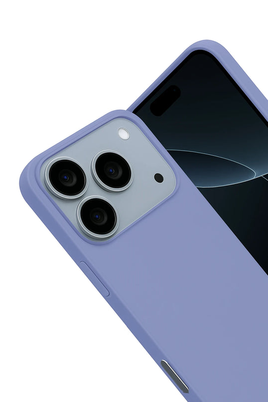 iPhone 17 Pro Max Nano içi Kadife Silikon Kılıf - Lila 3