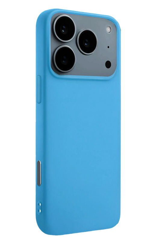 iPhone 17 Pro Max Nano içi Kadife Silikon Kılıf - Mavi 2