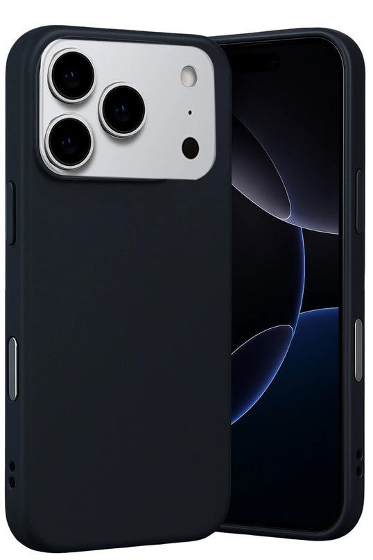 iPhone 17 Pro Max Nano içi Kadife Silikon Kılıf - Siyah