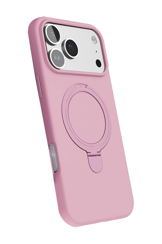 iPhone 17 Pro Max Regal Magsafe Standlı Kapak Kılıf - Açık Pembe 3