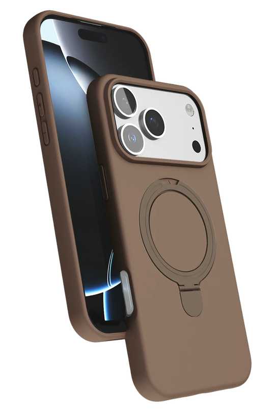 iPhone 17 Pro Max Regal Magsafe Standlı Kapak Kılıf - Çöl Titanyum