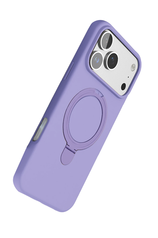 iPhone 17 Pro Max Regal Magsafe Standlı Kapak Kılıf - Lila 4