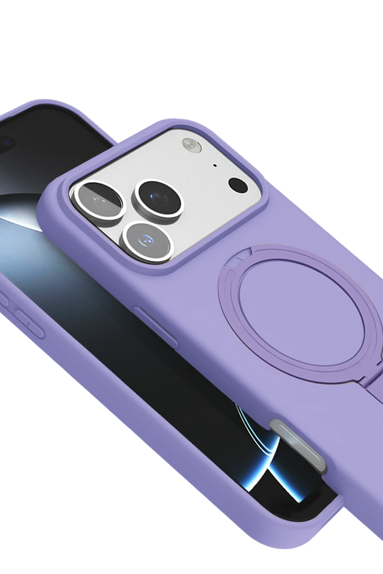 iPhone 17 Pro Max Regal Magsafe Standlı Kapak Kılıf - Lila 5