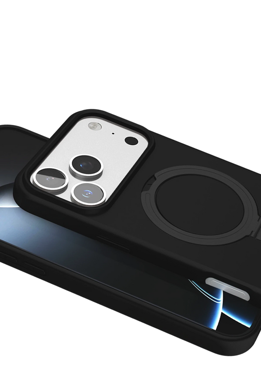 iPhone 17 Pro Max Regal Magsafe Standlı Kapak Kılıf - Siyah 5