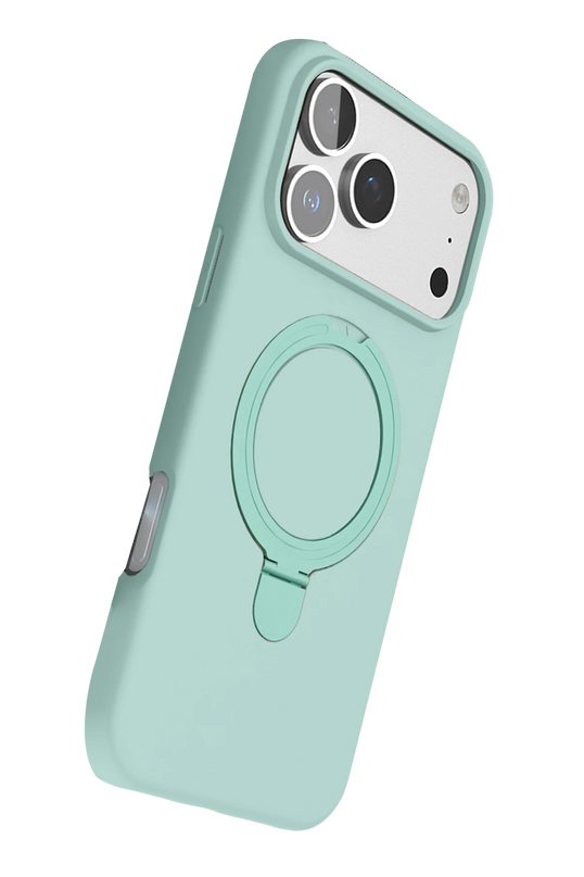 iPhone 17 Pro Max Regal Magsafe Standlı Kapak Kılıf - Su Yeşili 3
