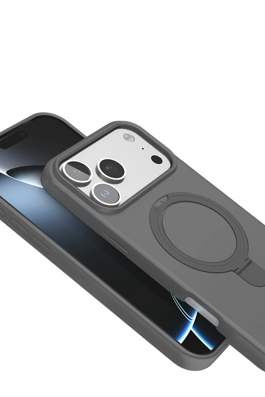 iPhone 17 Pro Max Regal Magsafe Standlı Kapak Kılıf - Titan Gri 4