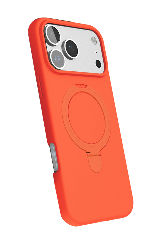 iPhone 17 Pro Max Regal Magsafe Standlı Kapak Kılıf - Turuncu 2