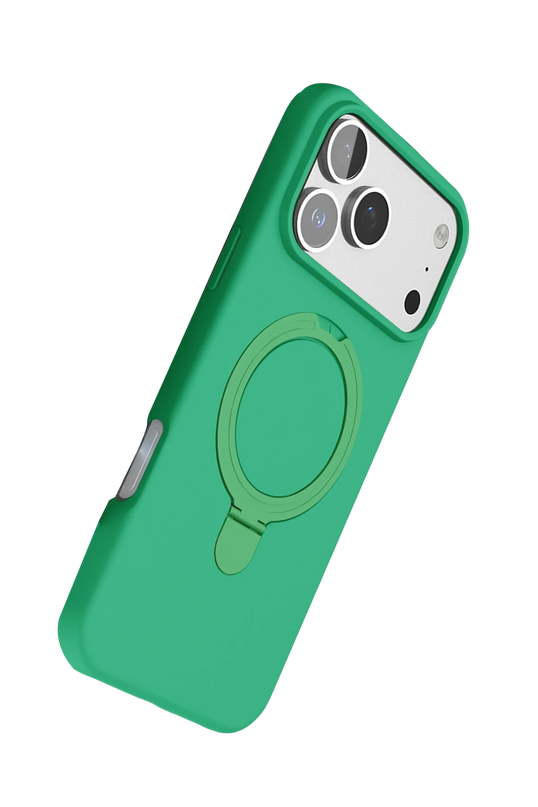 iPhone 17 Pro Max Regal Magsafe Standlı Kapak Kılıf - Yeşil 4