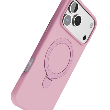 iPhone 17 Pro Regal Magsafe Standlı Kapak Kılıf - Açık Pembe 4
