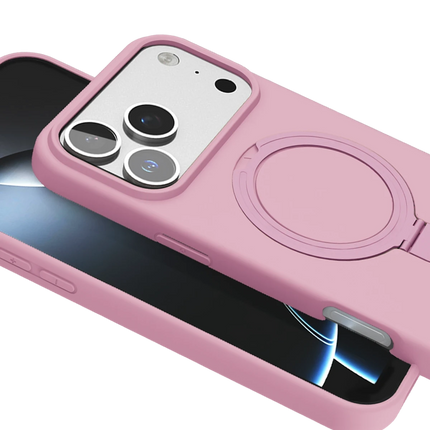 iPhone 17 Pro Regal Magsafe Standlı Kapak Kılıf - Açık Pembe 5