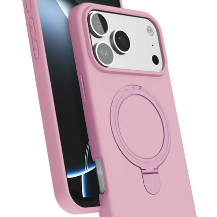 iPhone 17 Pro Regal Magsafe Standlı Kapak Kılıf - Açık Pembe