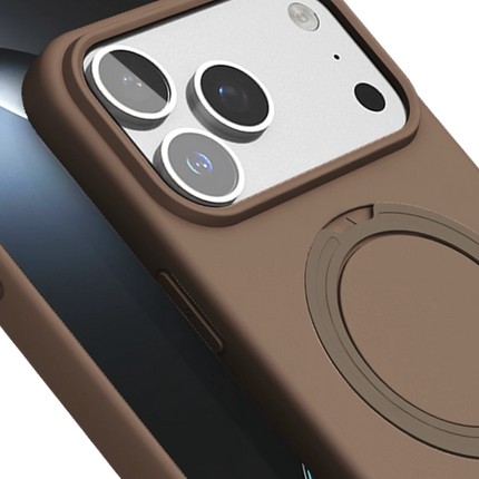 iPhone 17 Pro Regal Magsafe Standlı Kapak Kılıf - Çöl Titanyum 3
