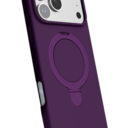 iPhone 17 Pro Regal Magsafe Standlı Kapak Kılıf - Derin Mor 3