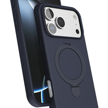 iPhone 17 Pro Regal Magsafe Standlı Kapak Kılıf - Lacivert