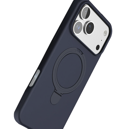 iPhone 17 Pro Regal Magsafe Standlı Kapak Kılıf - Lacivert 4