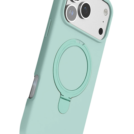 iPhone 17 Pro Regal Magsafe Standlı Kapak Kılıf - Su Yeşili 4
