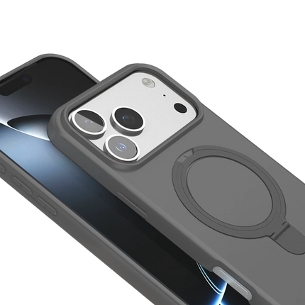 iPhone 17 Pro Regal Magsafe Standlı Kapak Kılıf - Titan Gri 4