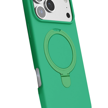 iPhone 17 Pro Regal Magsafe Standlı Kapak Kılıf - Yeşil 3