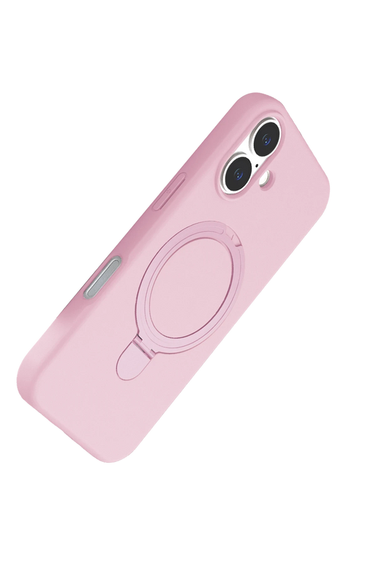 iPhone 17 Regal Magsafe Standlı Kapak Kılıf - Açık Pembe 4