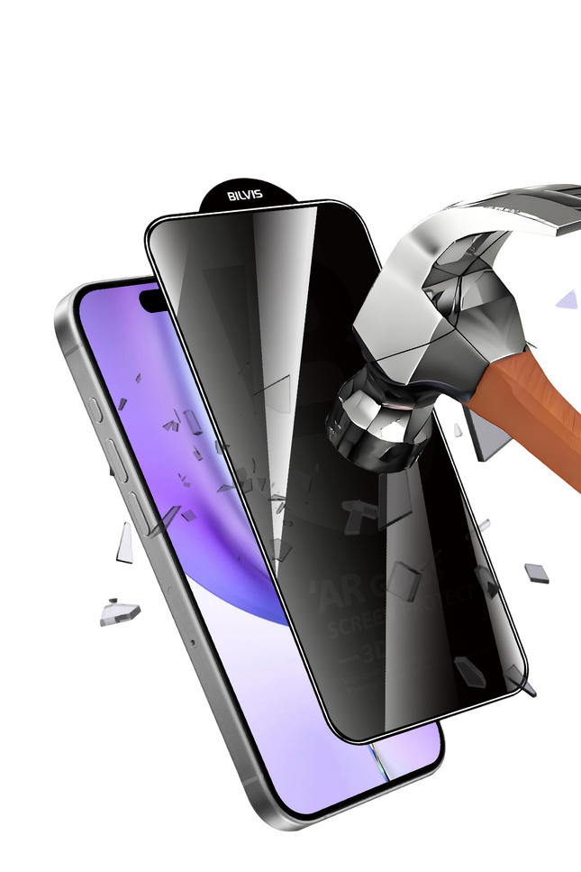 iPhone 18 Pro 5D Privacy Diamond Hayalet Cam Ekran Koruyucu 3