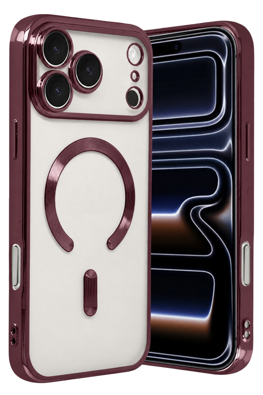 iPhone 18 Pro Max Kross Magneticsafe Kapak Kılıf - Bordo