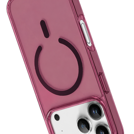 iPhone 18 Pro/17 Pro Pc Real Magsafe Kapak Kılıf - Bordo 3