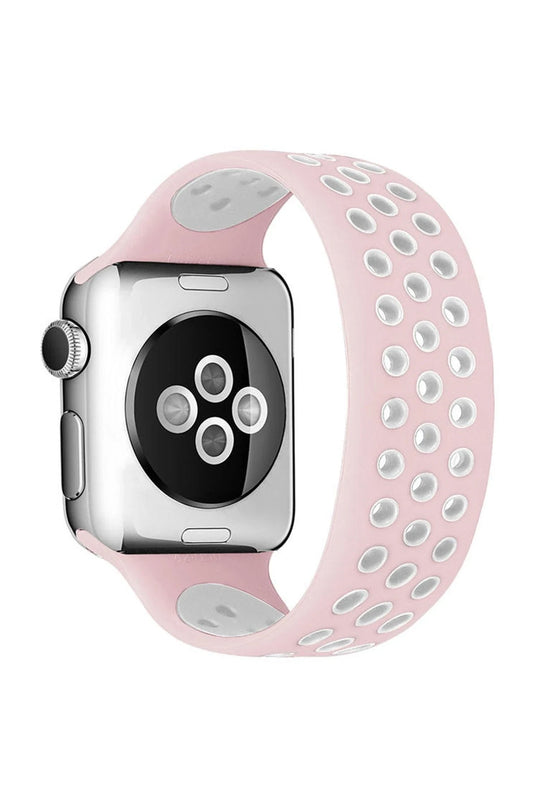 Watch 38mm Ayarlı Delikli Silikon Kordon - Pembe