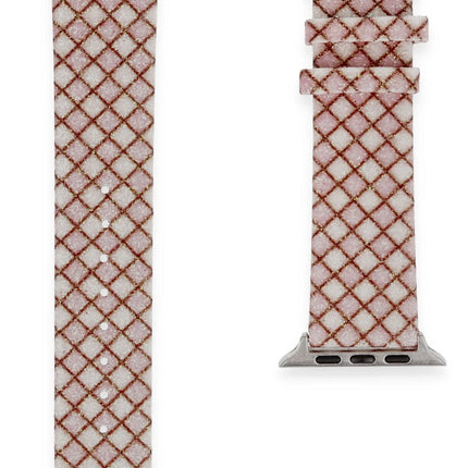 Watch 38mm Karo Motif Kordon - Pembe