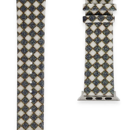 Watch 38mm Karo Motif Kordon - Siyah