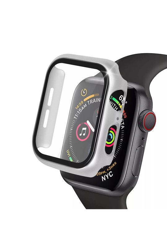 Watch 40mm Camlı Kasa Ekran Koruyucu - Gümüş