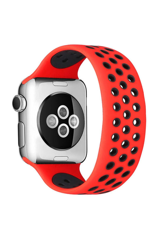 Watch 42mm Ayarlı Delikli Silikon Kordon - Kırmızı