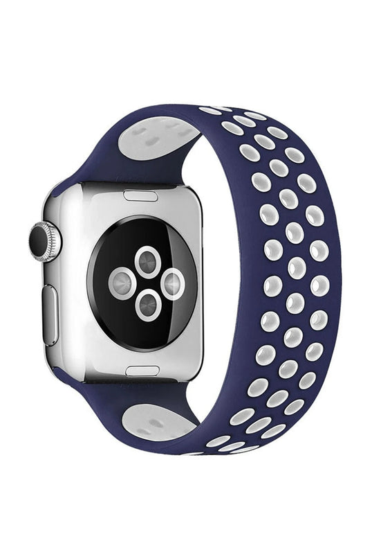Watch 42mm Ayarlı Delikli Silikon Kordon - Lacivert