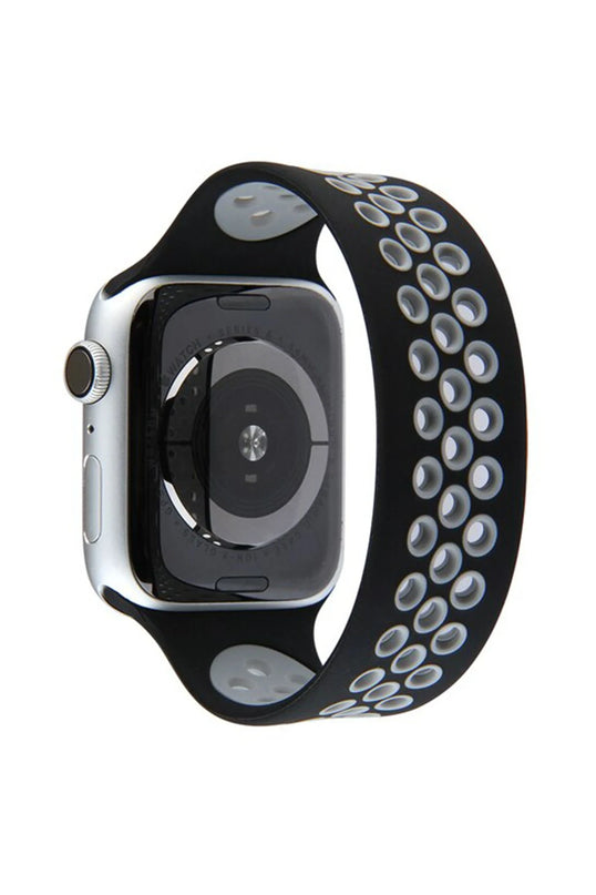 Watch 42mm Ayarlı Delikli Silikon Kordon - Siyah