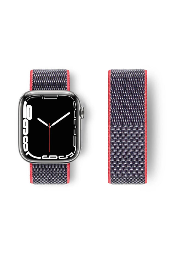 Watch 42mm Hasırlı Cırtcırtlı Kordon - Pembe