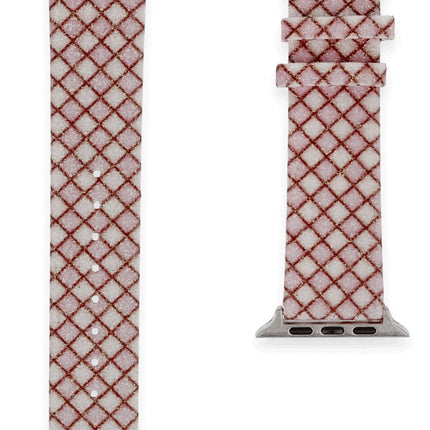 Watch 42mm Karo Motif Kordon - Pembe