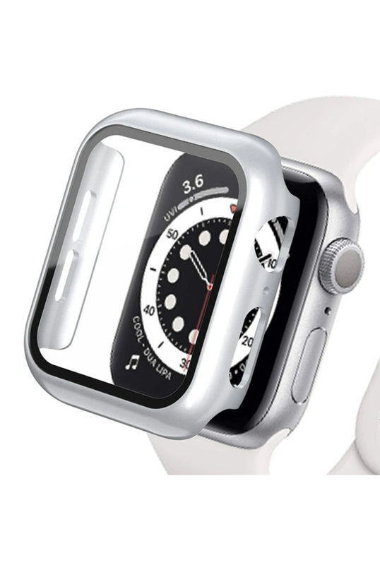 Watch Ultra 49mm Camlı Kasa Ekran Koruyucu - Gümüş
