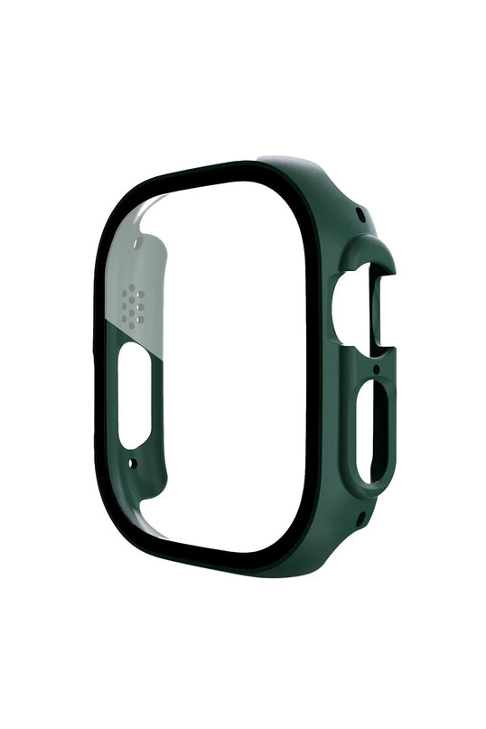 Watch Ultra 49mm Desert Camlı Kasa Ekran Koruyucu - Koyu Yeşil 2