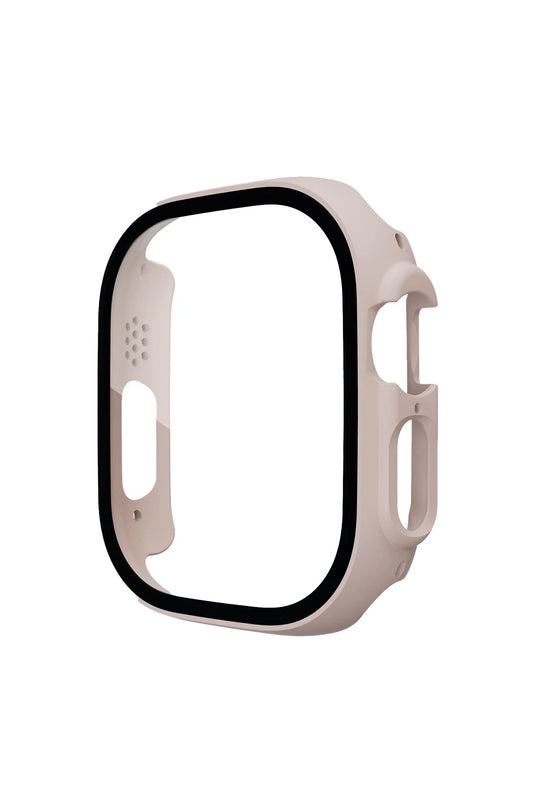 Watch Ultra 49mm Desert Camlı Kasa Ekran Koruyucu - Gold 2