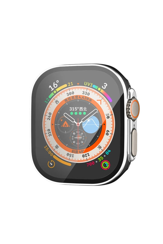Watch Ultra 49mm Legend Camlı Kasa Ekran Koruyucu - Siyah 2