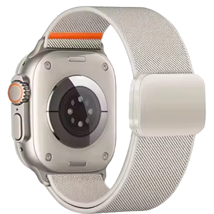 Watch Ultra 49mm Nylon Manyetik Kordon - Beyaz